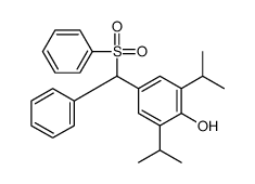 4-[benzenesulfonyl(phenyl)methyl]-2,6-di(propan-2-yl)phenol结构式
