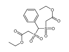 ethyl 2-[(2-ethoxy-2-oxoethyl)sulfonyl-phenylmethyl]sulfonylacetate Structure