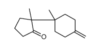 2-methyl-2-(1-methyl-4-methylidenecyclohexyl)cyclopentan-1-one结构式