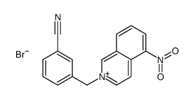 3-[(5-nitroisoquinolin-2-ium-2-yl)methyl]benzonitrile,bromide Structure