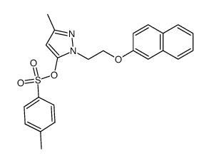 3-methyl-1-(2-naphthalen-2-yloxy-ethyl)-5-(toluene-4-sulfonyloxy)-1H-pyrazole结构式