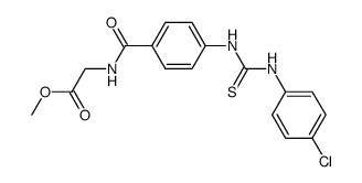 {4-[3-(4-Chloro-phenyl)-thioureido]-benzoylamino}-acetic acid methyl ester结构式