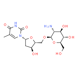 5'-O-(2-AMINO-2-DEOXY-D-GLUCOPYRANOSYL)-THYMIDINE Structure