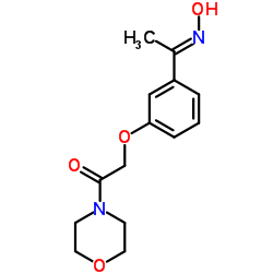 2-{3-[(1E)-N-Hydroxyethanimidoyl]phenoxy}-1-(4-morpholinyl)ethanone结构式