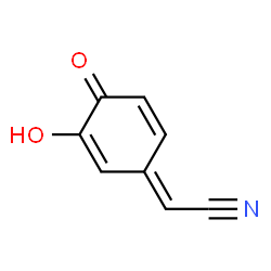 Acetonitrile, (3-hydroxy-4-oxo-2,5-cyclohexadien-1-ylidene)-, (2E)- (9CI)结构式