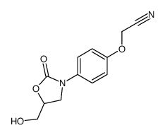 2-[4-[5-(hydroxymethyl)-2-oxo-1,3-oxazolidin-3-yl]phenoxy]acetonitrile Structure