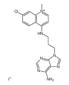 4-[3-(6-Amino-purin-9-yl)-propylamino]-7-chloro-1-methyl-quinolinium; iodide结构式