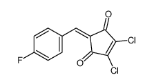 4,5-dichloro-2-[(4-fluorophenyl)methylidene]cyclopent-4-ene-1,3-dione Structure