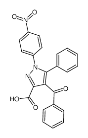 4-benzoyl-1-(4-nitrophenyl)-5-phenyl-1H-pyrazole-3-carboxylic acid Structure