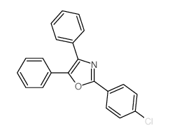 Oxazole,2-(4-chlorophenyl)-4,5-diphenyl- Structure