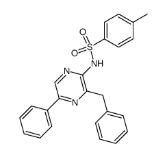 2-N-(p-toluenesulfonyl)amide-3-benzyl-5-phenyl-pyrazine结构式