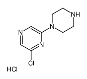 2-氯-6-(1-哌嗪基)-吡嗪盐酸盐结构式