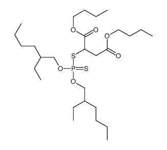 dibutyl [[bis[(2-ethylhexyl)oxy]phosphinothioyl]thio]succinate Structure