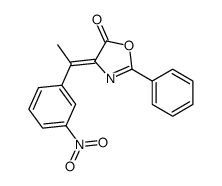 4-[1-(3-nitrophenyl)ethylidene]-2-phenyl-1,3-oxazol-5-one结构式