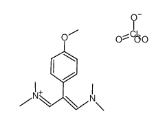 2-(4-methoxyphenyl)-3-(dimethylamino)allylidene(dimethyl)ammonium perchlorate Structure