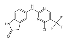 5-(4-Chloro-5-trifluoromethyl-pyrimidin-2-ylamino)-1,3-dihydro-indol-2-one Structure