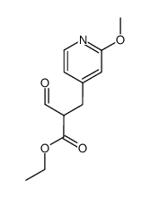 ethyl 2-formyl-3-(2-methoxy-pyridin-4-yl)propionate结构式