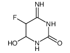 2(1H)-Pyrimidinone,4-amino-5-fluoro-5,6-dihydro-6-hydroxy-(9CI) structure