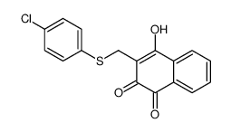 3-[(4-chlorophenyl)sulfanylmethyl]-4-hydroxynaphthalene-1,2-dione结构式