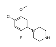 1-(4-chloro-2-fluoro-5-methoxyphenyl)piperazine结构式