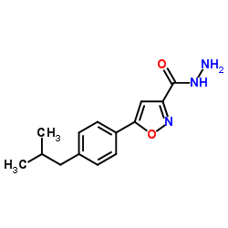 5-(4-异丁基苯基)异噁唑-3-酰肼结构式