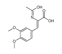 2-acetamido-3-(3,4-dimethoxyphenyl)prop-2-enoic acid结构式