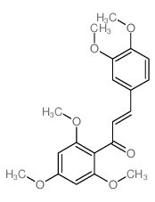 (E)-3-(3,4-dimethoxyphenyl)-1-(2,4,6-trimethoxyphenyl)prop-2-en-1-one结构式