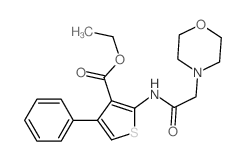 ethyl 2-[(2-morpholin-4-ylacetyl)amino]-4-phenyl-thiophene-3-carboxylate结构式