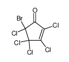 5-bromo-2,3,4,4,5-pentachloro-cyclopent-2-enone结构式
