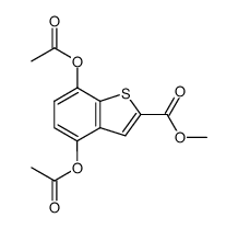 methyl 4,7-bis(acetyloxy)benzo[b]thiophene-2-carboxylate结构式