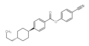 反式-4-(4-丙基环己基)苯甲酸对氰基苯酚酯结构式