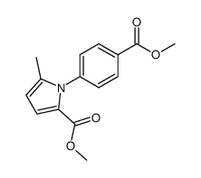 methyl 1-(4-(methoxycarbonyl)phenyl)-5-methyl-1H-pyrrole-2-carboxylate结构式