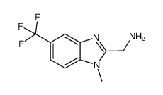 C-(1-Methyl-5-trifluoromethyl-1H-benzoimidazol-2-yl)-methylamine Structure