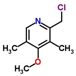 2-氯甲基-3,5二甲基-4-甲氧基吡啶盐酸盐结构式