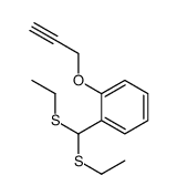 1-[bis(ethylsulfanyl)methyl]-2-prop-2-ynoxybenzene结构式