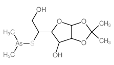 3-(1-dimethylarsanylsulfanyl-2-hydroxy-ethyl)-7,7-dimethyl-2,6,8-trioxabicyclo[3.3.0]octan-4-ol结构式