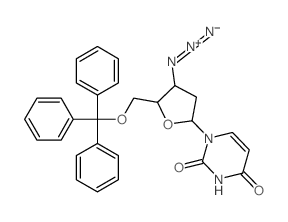 Uridine,3'-azido-2',3'-dideoxy-5'-O-(triphenylmethyl)- (9CI) Structure