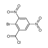 2-bromo-3,5-dinitro-benzoyl chloride结构式