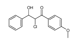 2-chloro-3-hydroxy-1-(4-methoxy-phenyl)-3-phenyl-propan-1-one结构式
