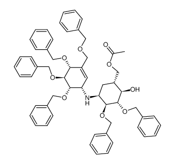 7-O-acetyl-2,3,4',5',6',7'-hexa-O-benzylvalidoxylamine A结构式