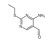 4-amino-2-(ethylthio)pyrimidine-5-carbaldehyde Structure