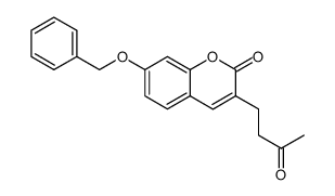 3-(3-oxobutyl)-7-benzyloxycoumarin结构式