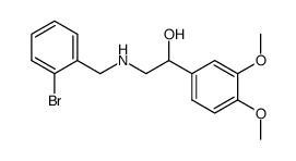 α-<<(2-bromobenzyl)amino>methyl>-3,4-dimethoxybenzyl alcohol结构式