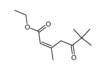 ethyl 3.6.6-trimethyl-5-oxo-2(E)-heptenoate Structure