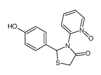2-(4-hydroxyphenyl)-3-(1-oxidopyridin-1-ium-2-yl)-1,3-thiazolidin-4-one结构式