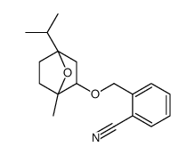 2-[(1-methyl-4-propan-2-yl-7-oxabicyclo[2.2.1]heptan-2-yl)oxymethyl]benzonitrile Structure