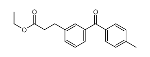 ethyl 3-[3-(4-methylbenzoyl)phenyl]propanoate结构式
