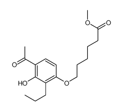 methyl 6-(4-acetyl-3-hydroxy-2-propylphenoxy)hexanoate结构式