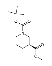 (S)-N-Boc-piperidine-3-carboxylate methyl ester Structure