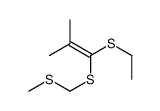 1-ethylsulfanyl-2-methyl-1-(methylsulfanylmethylsulfanyl)prop-1-ene结构式